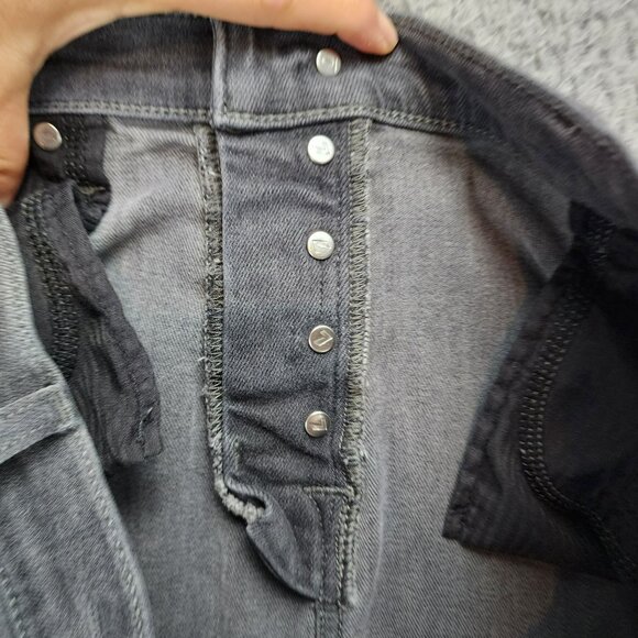 7 For All Mankind Jeans Womens 32 Josefina Gray Stretch Mid Rise Button Fly Luxe - Picture 10 of 16